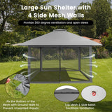 Tangkula 13' x 13' Pop-up Gazebo Canopy, Instant Setup Canopy Tent
