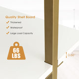 Tangkula Ladder Shelf, 5-Tier Industrial Ladder Bookshelf, Wall Mounted Tall 5-Shelf Modern Bookcase Open Display Shelf with Steel Frame