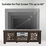 Tangkula TV Stand for 60 Inch TVs, Retro Entertainment Center, TV Console Cabinet w/Open Shelf & Drawer & Cable Hole