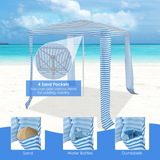 6.6' x 6.6' Foldable Beach Cabana - Tangkula