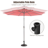 22 LBS Patio Umbrella Base, Round Outdoor Umbrella Stand