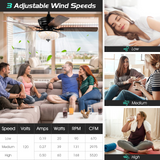 Tangkula 52-Inch Ceiling Fan with Remote Control
