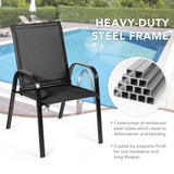 Tangkula Patio Dining Chairs, Outdoor Bistro Chairs