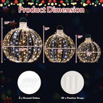 Christmas LED Light Balls for Tree (3 Pack) - Tangkula