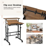 Tangkula Mobile Standing Desk Stand Up Desk