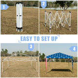 10x10 ft Pop-Up Canopy Tent w/ Netting, Outdoor Canopy Tent with Carry Bag