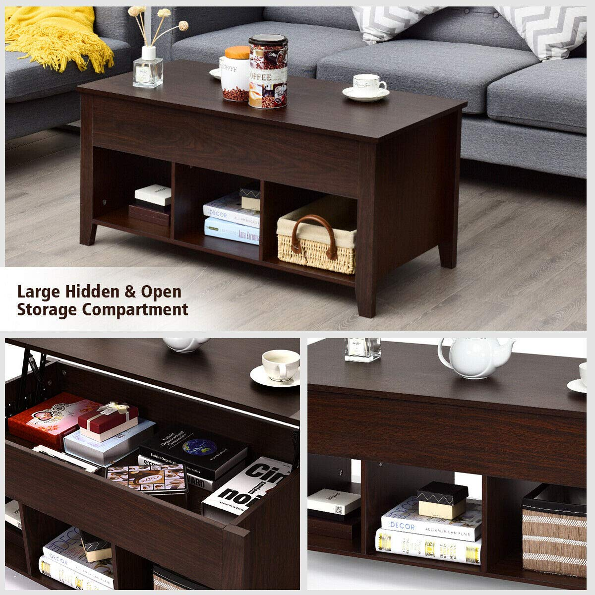  Lift Top Coffee Table - Tangkula