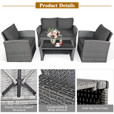 Tangkula 4 Pieces Patio Furniture Set