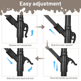 Tangkula 10 FT Patio Offset Umbrella with 8 Ribs, Outdoor Cantilever Umbrella with Cross Base and Crank