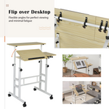 Tangkula Mobile Standing Desk Stand Up Desk