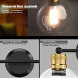 Tangkula Vintage 3 Light Vanity Wall Light