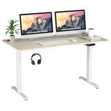 Electric Dual Motor Standing Desk, 48 x 24/48 x 30 Inch Height Adjustable Sit Stand Computer Workstation