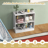 Tangkula 4-Cube Bookcase, Freestanding Open Bookshelf for Living Room Kids Room