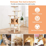 Tangkula Modern Wood Cat Tree