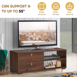 Tangkula Industrial TV Stand for TVs up to 55''Flat Screen, Media Console Table with 2 Drawers