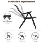 Tangkula Patio Rattan Folding Chair