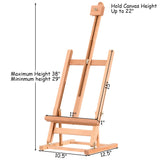 TANGKULA Tabletop H-Frame Wood Easel, Holding Canvas up to 22"