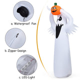 Tangkula Halloween Decorations, Halloween Inflatable Ghost With Led Lights