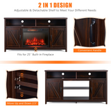 Tangkula Electric Fireplace TV Stand, 59 Inches TV Console