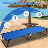 Folding Camping Cot, Portable Camping Bed with Steel Frame