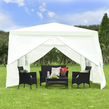 Tangkula Outdoor 10'x20' Canopy Tent, Heavy Duty Wedding Party Tent with 4 Removable Sidewalls & 2 Zippered Doorways