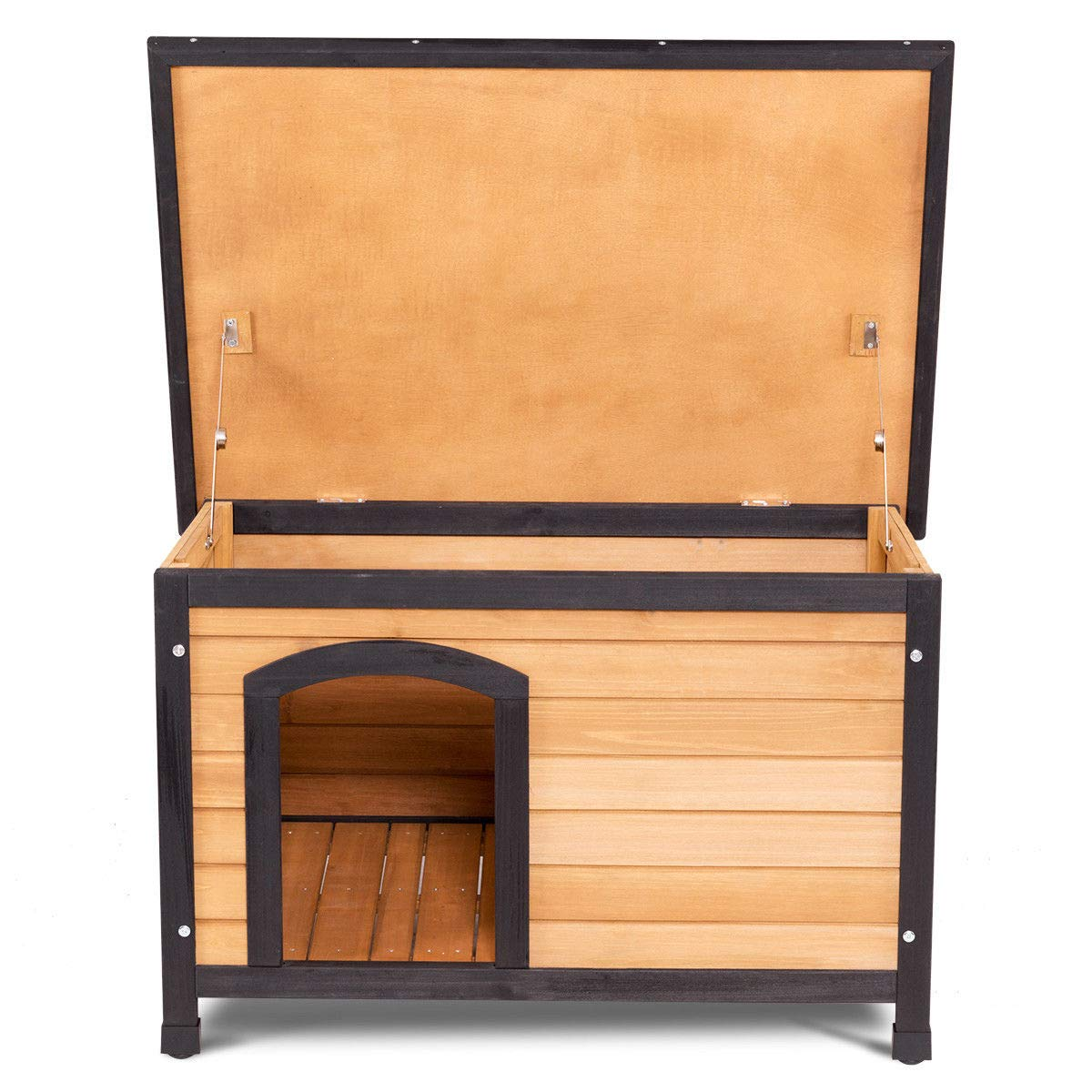 Wooden Dog House Outdoor Indoor - Tangkula