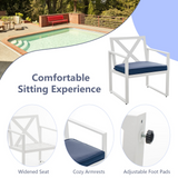 Tangkula 4 Pieces Outdoor Conversation Set