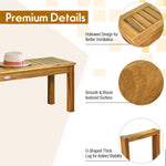 Tangkula 52 Inches Acacia Wood Patio Bench