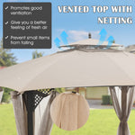 10x12 Ft Gazebo Replacement Canopy Top - Tangkula