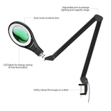 Magnifier Glass Desk Lamp with a Small 12D Lens, 5"Diameter Glass Lens