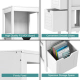 Tangkula Bathroom Floor Cabinet, Multifunctional Wooden Storage Cabinet with 2 Adjustable Drawers