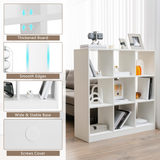 Tangkula 9 Cube Bookshelf, Freestanding 3 Tier Open Bookcase
