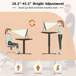 L Shaped Electric Standing Desk - Tangkula