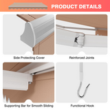 Tangkula Retractable Awning, Aluminum Patio Sun Shade