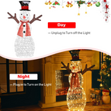 Tangkula Christmas Outdoor Lighted Snowman Yard Xmas Decorations and Zip Ties Indoor/Outdoor Holiday Decoration