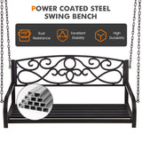 Tangkula 2 Person Hanging Porch Swing, Patio Swing Bench with Chains