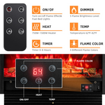 28.5 Inches Recessed Electric Fireplace Insert - Tangkula