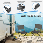 Patio Folding Chairs Set of 4 - Tangkula