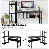 Computer Desk with 4 Shelves - Tangkula