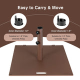 50 LBS Patio Umbrella Stand, Fits for 1.6 - 1.9 Umbrella Pole  (Bronze)