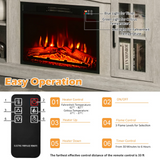 Tangkula Fireplace TV Stand for TVs Up to 65 Inch, Electric Fireplace TV Console w/Remote Control, Overheat Protection