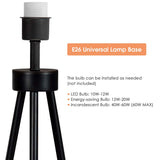 Tangkula 60.5" Metal Tripod Floor Lamp, Contemporary Minimalist Standing Floor Light with Iron Legs