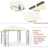 Tangkula 10x10 Feet Steel Patio Gazebo, Outdoor Canopy Gazebo with Water-Resistant Canopy