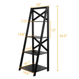 4-Tier Ladder Shelf Bookcase - Tangkula