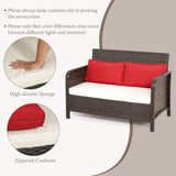 Tangkula 2-Piece Outdoor Patio Wicker Furniture Set