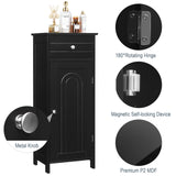 Bathroom Floor Cabinet, Wooden Side Storage Organizer Unit