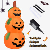 Tangkula 5.2 Ft Halloween Inflatable 3-Pumpkin Stack