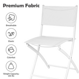 Tangkula 3 Pieces Folding Patio Bistro Set, No Assembly Required