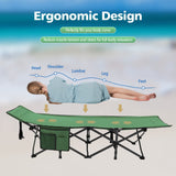 Tangkula Foldable Camping Cot, Portable Sleeping Cot with Carrying Bag