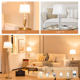 Tangkula 3 Piece Lamp Set, Modern Floor Lamp & 2 Table Lamps